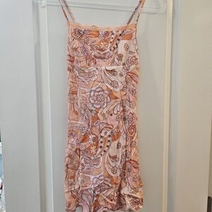 Sky to Moon size Small Retro Pink Floral Mini Dress